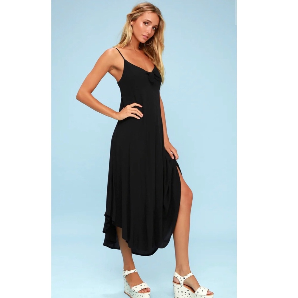 Rag Poets Tie-Front Midi Dress